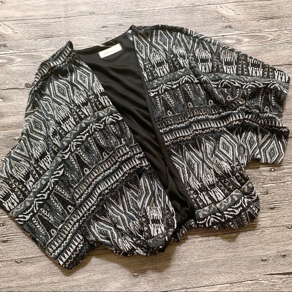 💕 Sparkle Silver Black Cardigan - Picture 5 of 8